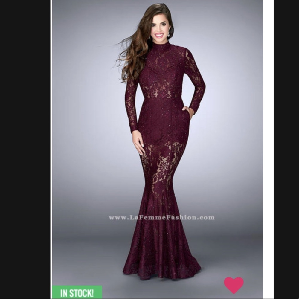 Burgundy prom dress